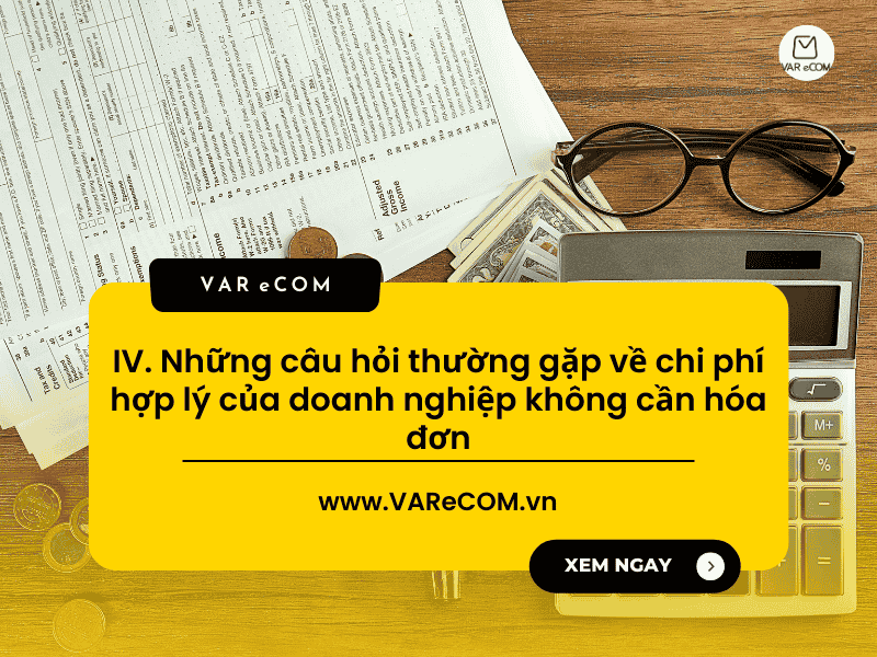 Khoản Chi Phí Hợp Lý Không Cần Hóa Đơn Của Doanh Nghiệp