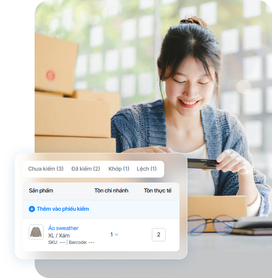 Tiết kiệm 70% thời gian kiểm kho