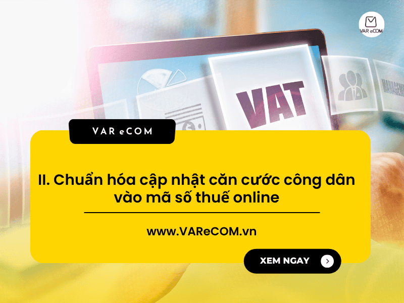 Hướng dẫn chi tiết cập nhật căn cước công dân vào mã số thuế online