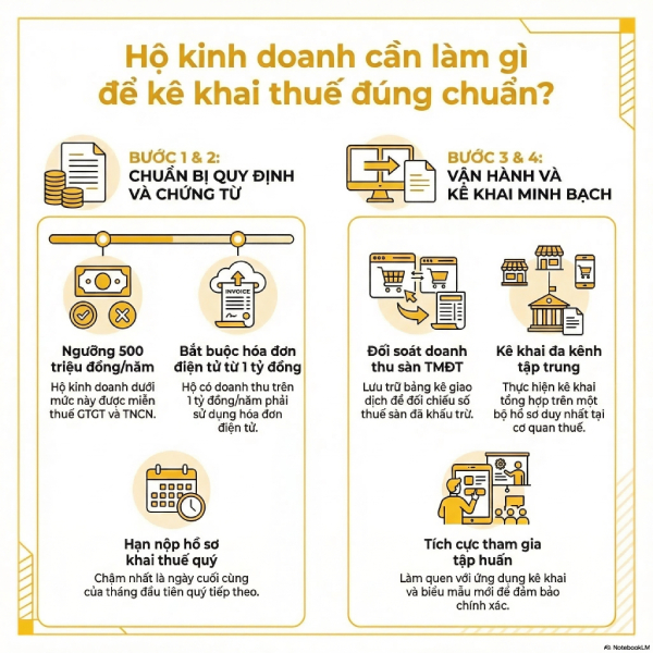 Nghị định 68 về kê khai thuế hộ kinh doanh 2026: Những thay đổi quan trọng bạn cần biết