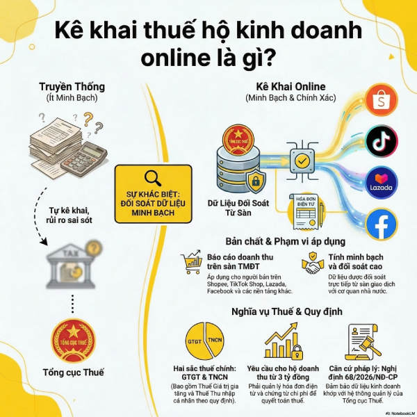 Doanh thu từ 3 tỷ: Kê khai thuế hộ kinh doanh online sao cho đúng chuẩn?