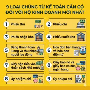 chứng từ kế toán cần có đối với hộ kinh doanh