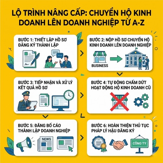 Lộ trình nâng cấp: Chuyển hộ kinh doanh lên doanh nghiệp từ A-Z