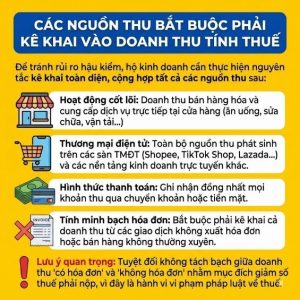 xác định doanh thu tính thuế cho Hộ kinh doanh