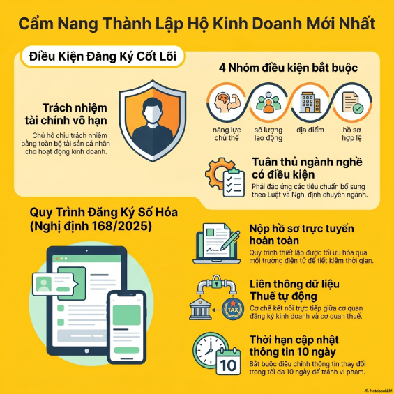 Điều kiện thành lập hộ kinh doanh mới nhất 2026