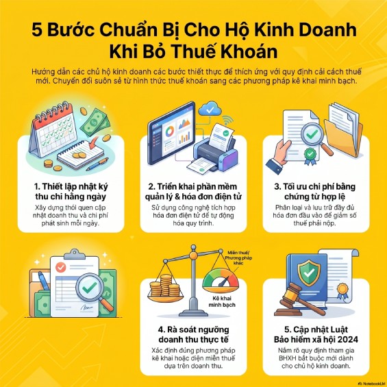 Bỏ thuế khoán hộ kinh doanh từ 2026: Hướng dẫn chi tiết cách nộp thuế