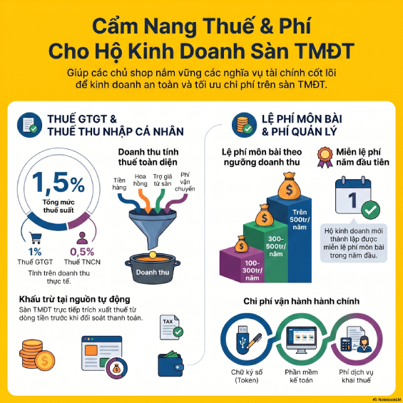 Quy định khai thuế thương mại điện tử cho hộ kinh doanh