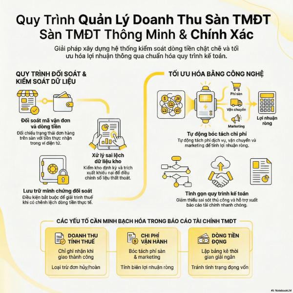 Kế toán bán hàng trên sàn thương mại điện tử: Quy định thuế 2026 mới nhất