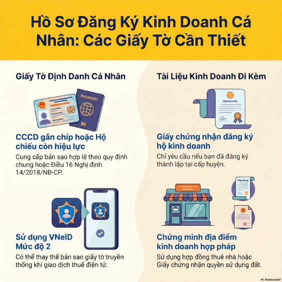 Hồ sơ cần chuẩn bị khi đăng ký thuế cho hộ kinh doanh lần đầu [Cập nhật 2026]