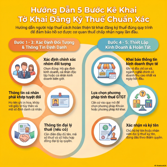 Hồ sơ cần chuẩn bị khi đăng ký thuế cho hộ kinh doanh lần đầu [Cập nhật 2026]