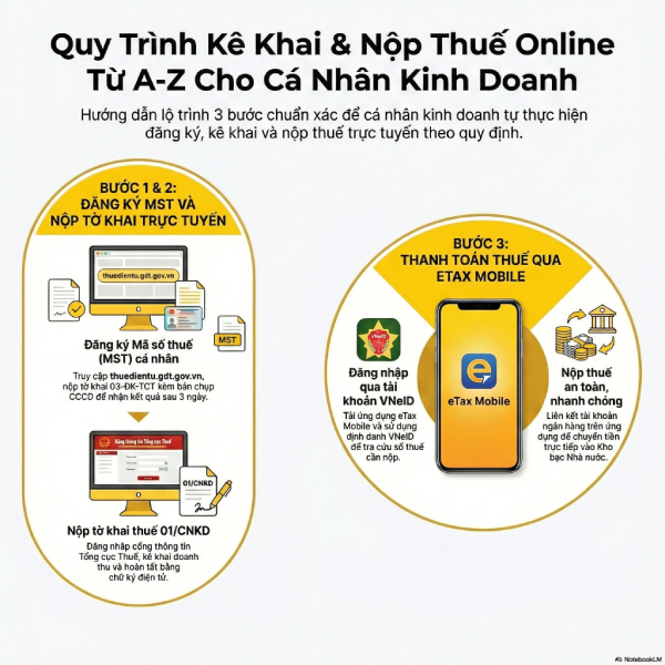 Thuế kinh doanh online 2026: Hướng dẫn từ A-Z theo quy định mới nhất
