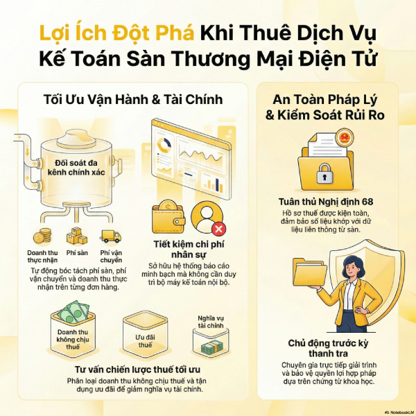 Kế toán bán hàng trên sàn thương mại điện tử: Quy định thuế 2026 mới nhất