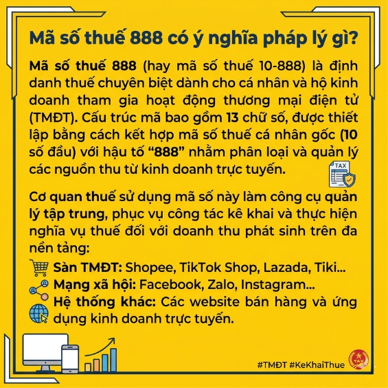 Mã số thuế 888 có ý nghĩa là gì? Hiệu lực của mã số thuế đuôi 888