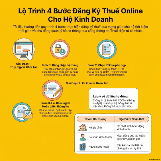 Hướng dẫn chi tiết các bước đăng ký thuế online cho hộ kinh doanh nhanh chóng