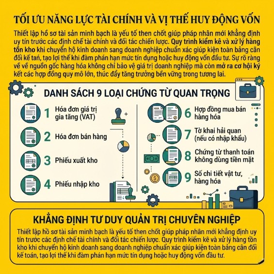Vì sao cần xử lý hàng tồn kho khi chuyển HKD sang doanh nghiệp?