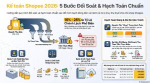 Hạch toán doanh thu sàn TMĐT chuẩn 2026 trên phần mềm kế toán