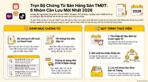 Chứng từ bán hàng trên sàn thương mại điện tử gồm 6 nhóm