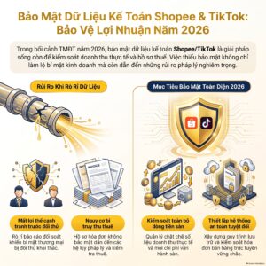 Hệ thống bảo mật dữ liệu kế toán Shopee TikTok chuyên nghiệp tránh rủi ro lộ doanh thu