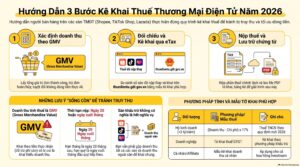 Cách kê khai thuế khi bán hàng trên sàn thương mại điện tử 2026