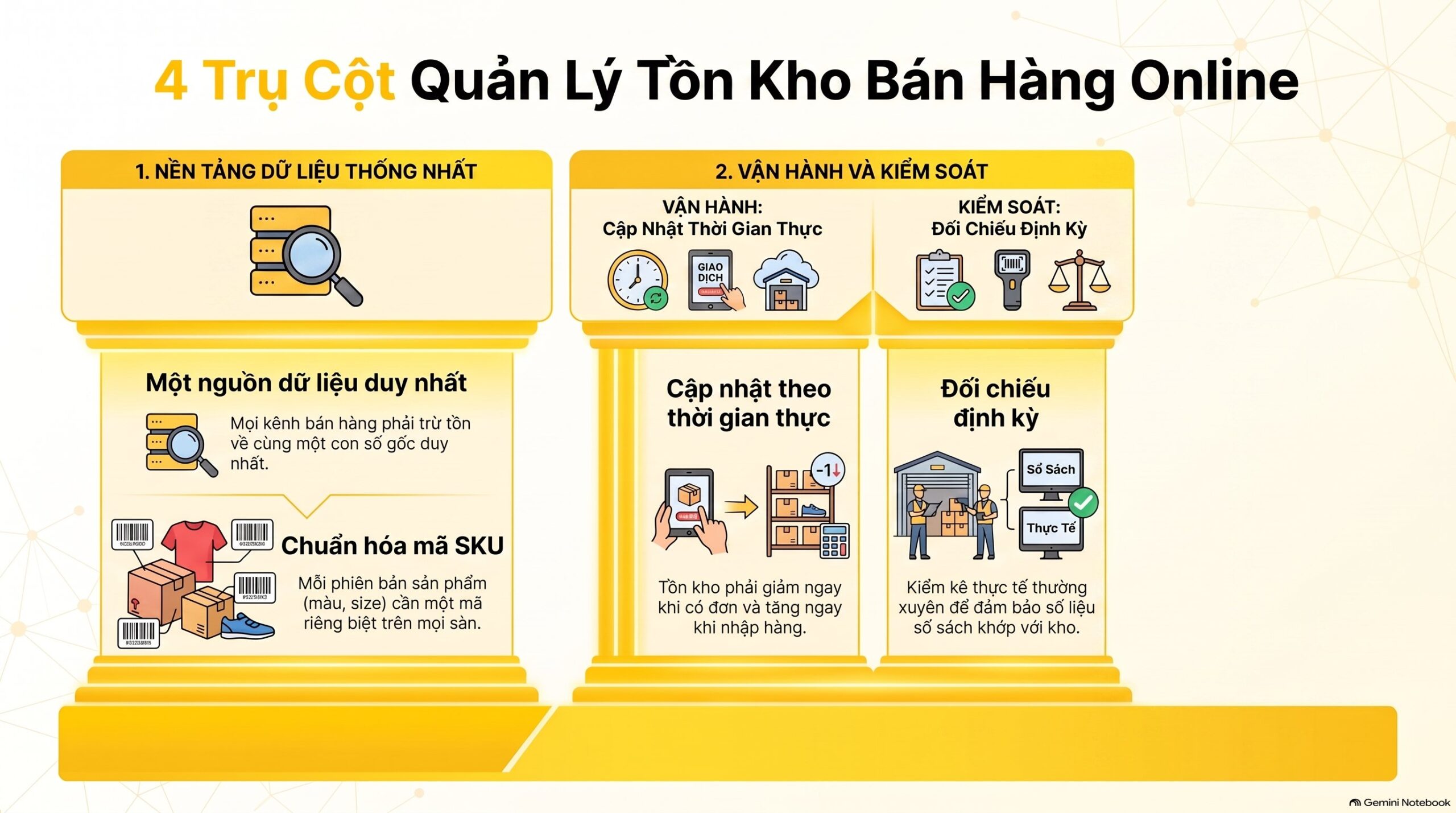 Cách quản lý tồn kho bán hàng online: 7 bước chi tiết mới nhất 2026