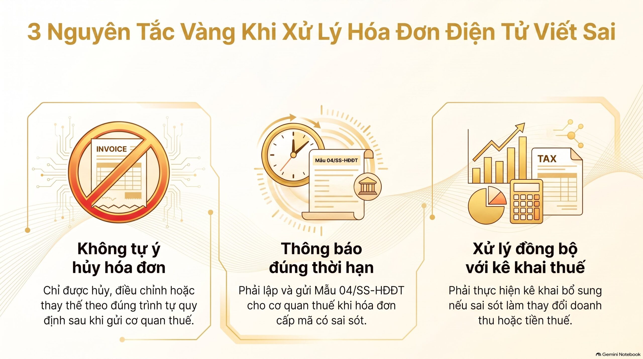 Hướng dẫn cách xử lý hóa đơn điện tử viết sai theo 4 trường hợp mới nhất 2026