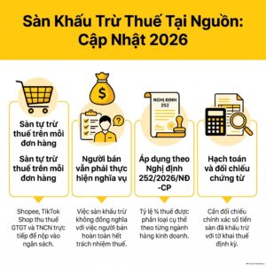 Sàn khấu trừ thuế tại nguồn - cơ chế khấu trừ nộp thay thuế GTGT TNCN 2026