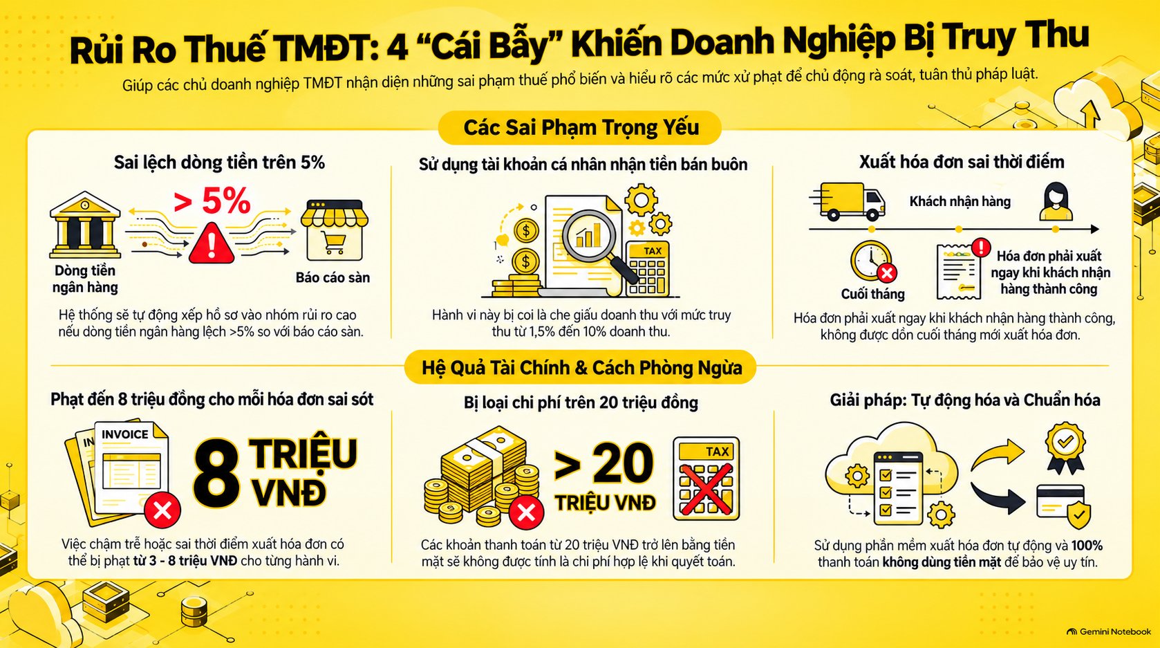 Chính sách thuế đối với doanh nghiệp thương mại điện tử: 5 quy định mới nhất 2026