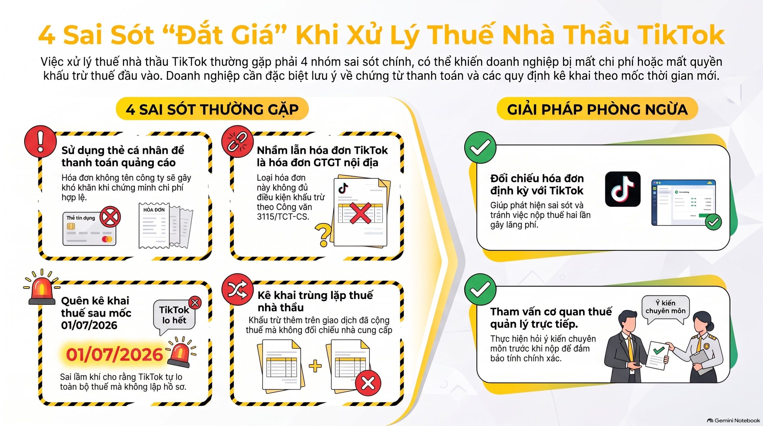 Thuế nhà thầu TikTok: Công ty cổ phần có phải khấu trừ? 5 bước kê khai mới nhất 2026