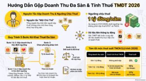 Gộp doanh thu nhiều sàn tính thuế cho shop bán Shopee TikTok Lazada