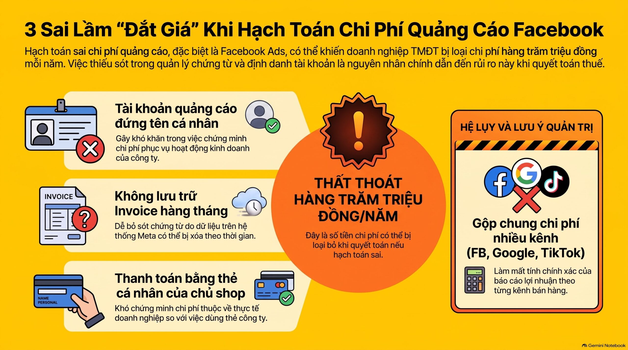 Hạch Toán Chi Phí Quảng Cáo Facebook: 3 Bước Chuẩn Mới Nhất 2026