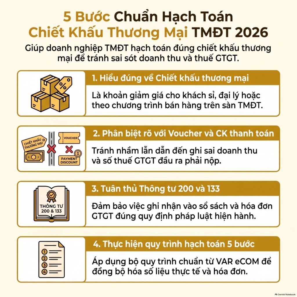 Hạch toán chiết khấu thương mại tmđt cho doanh nghiệp thương mại điện tử