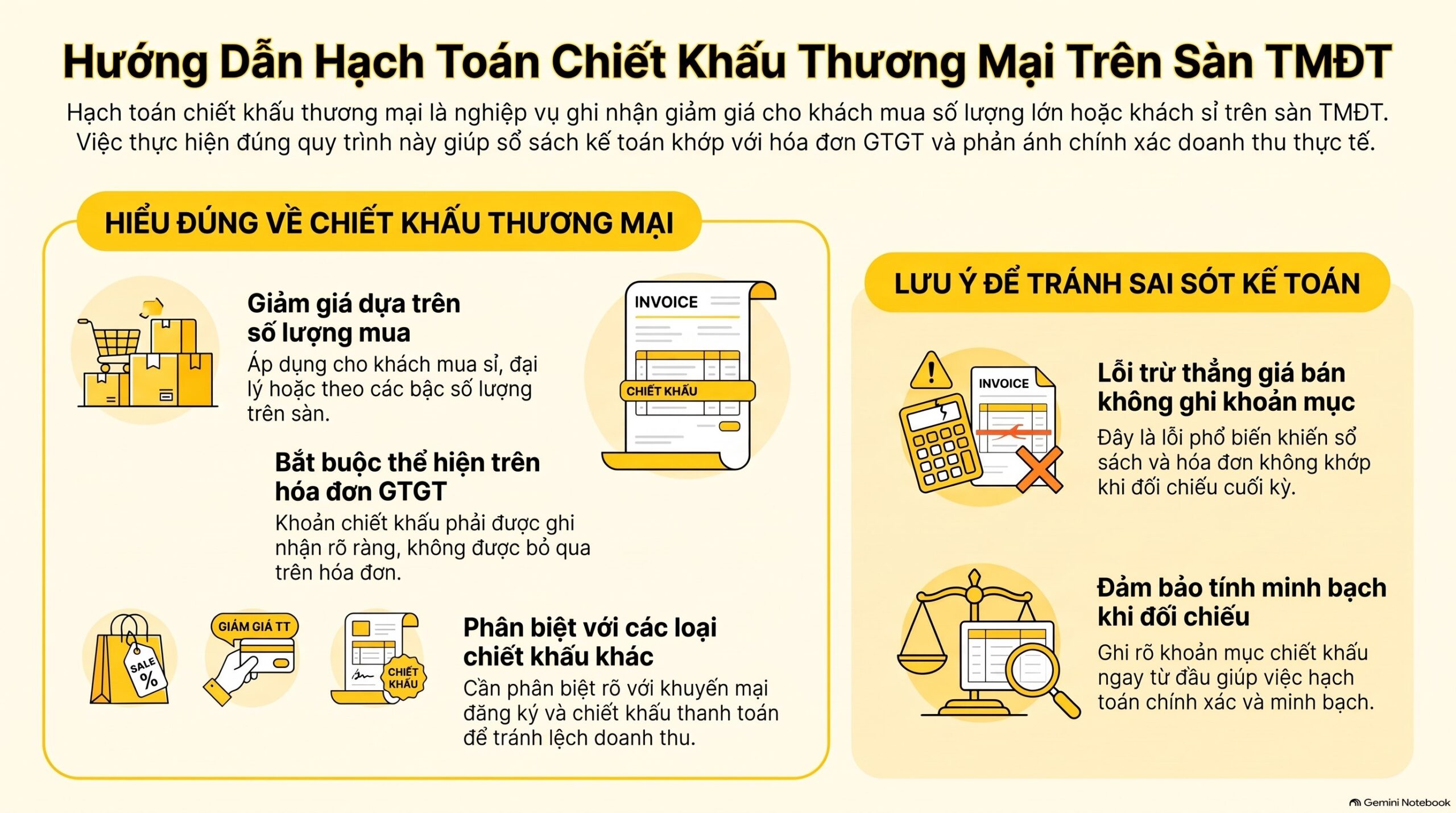 Hạch Toán Chiết Khấu Thương Mại TMĐT: 5 Bước Chuẩn Mới Nhất 2026