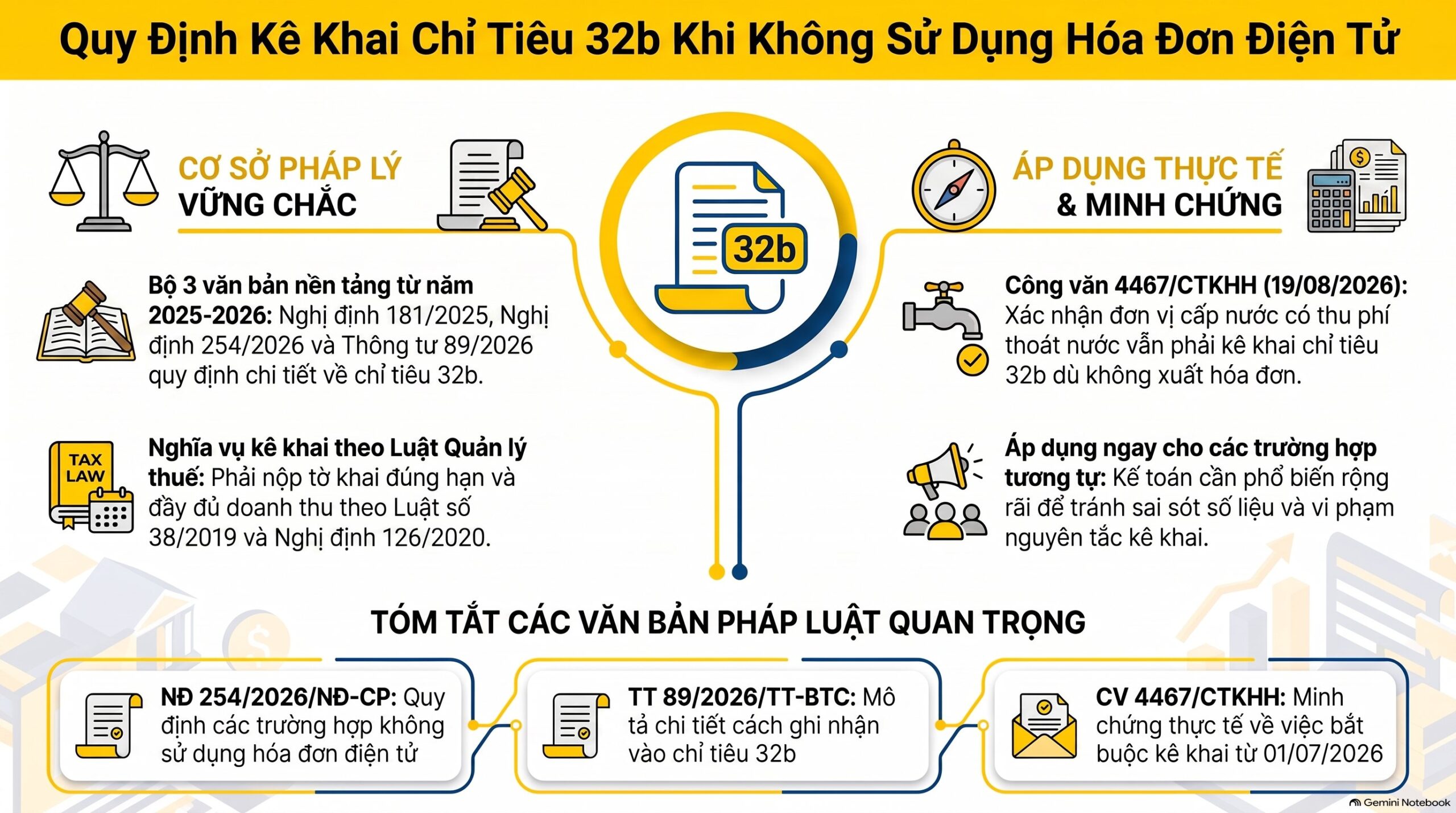 Không Sử Dụng Hóa Đơn Điện Tử Vẫn Phải Kê Khai Chỉ Tiêu 32b Theo Công Văn 4467 Mới Nhất 2026