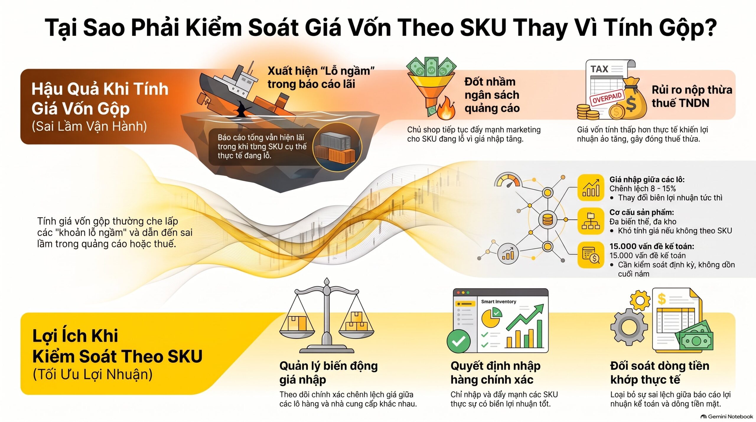 Kiểm soát giá vốn theo SKU: 5 bước mới nhất 2026 cho shop TMĐT
