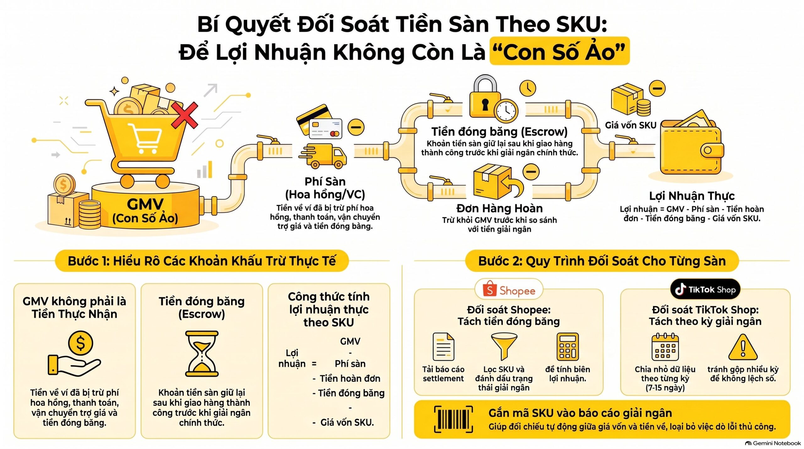 Kiểm soát giá vốn theo SKU: 5 bước mới nhất 2026 cho shop TMĐT