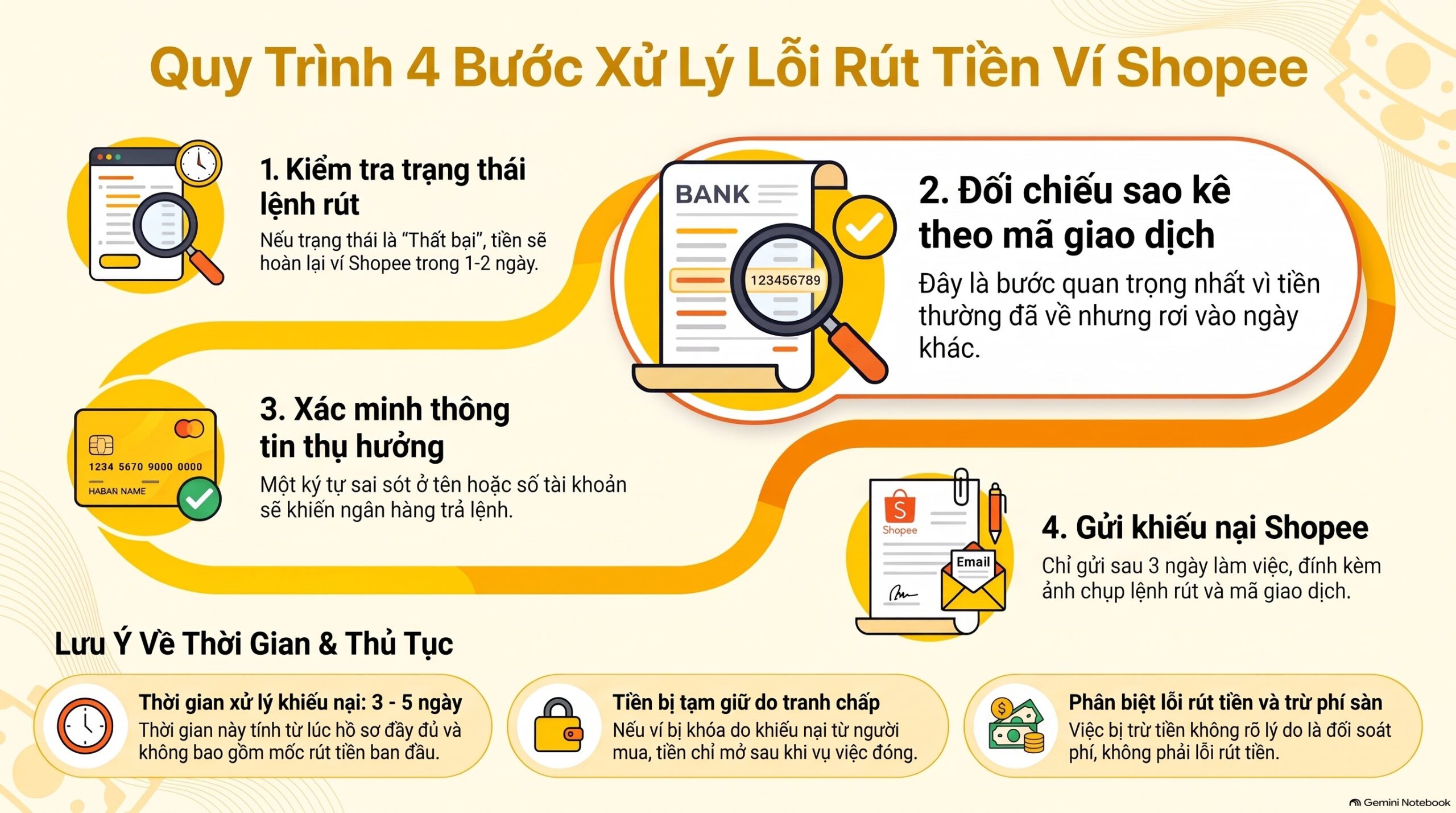 Rút tiền ví Shopee bao lâu về tài khoản? Giải đáp 7 mốc thời gian mới nhất 2026