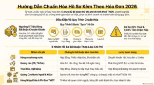 Hồ sơ kèm theo hóa đơn để chi phí được trừ gồm những chứng từ nào 2026