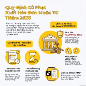 Xuất hóa đơn muộn: bảng mức phạt và cách hạch toán năm 2026