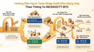 Hạch toán nhập xuất kho hàng hóa theo Thông tư 99/2025/TT-BTC: TK 156, 157, 632