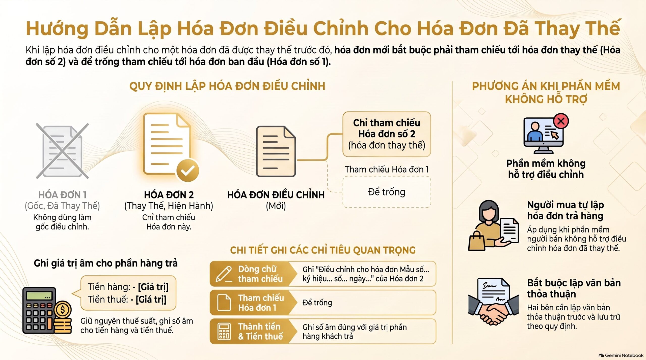 Hóa đơn đã thay thế rồi khách trả hàng: ghi thế nào, mới nhất 2026