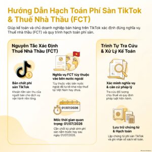 Phí sàn TikTok có phải nộp thuế nhà thầu FCT: ai nộp, TikTok tự nộp hay công ty nộp thay