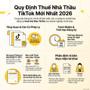 Đăng ký mã số thuế nhà thầu TikTok: sơ đồ nộp tờ khai 04.1-ĐKT
