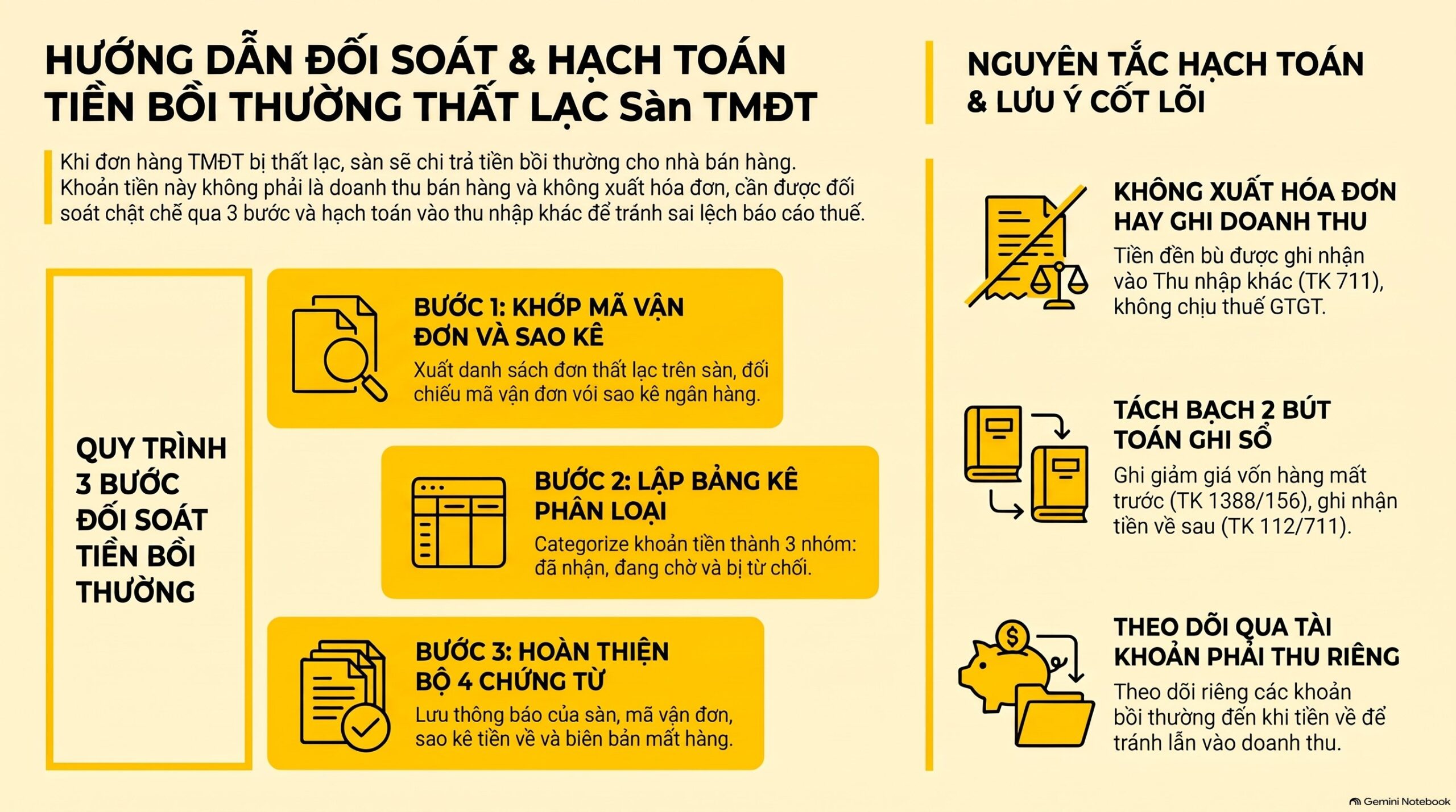 Bồi thường thất lạc ghi thế nào, có phải xuất hóa đơn không? 5 điểm cần nhớ mới nhất 2026