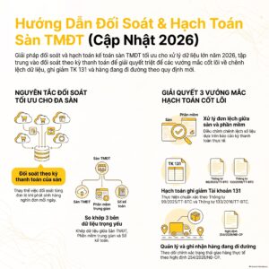 Bảng đối soát sàn TMĐT giữa dữ liệu sàn, phần mềm trung gian và sổ kế toán