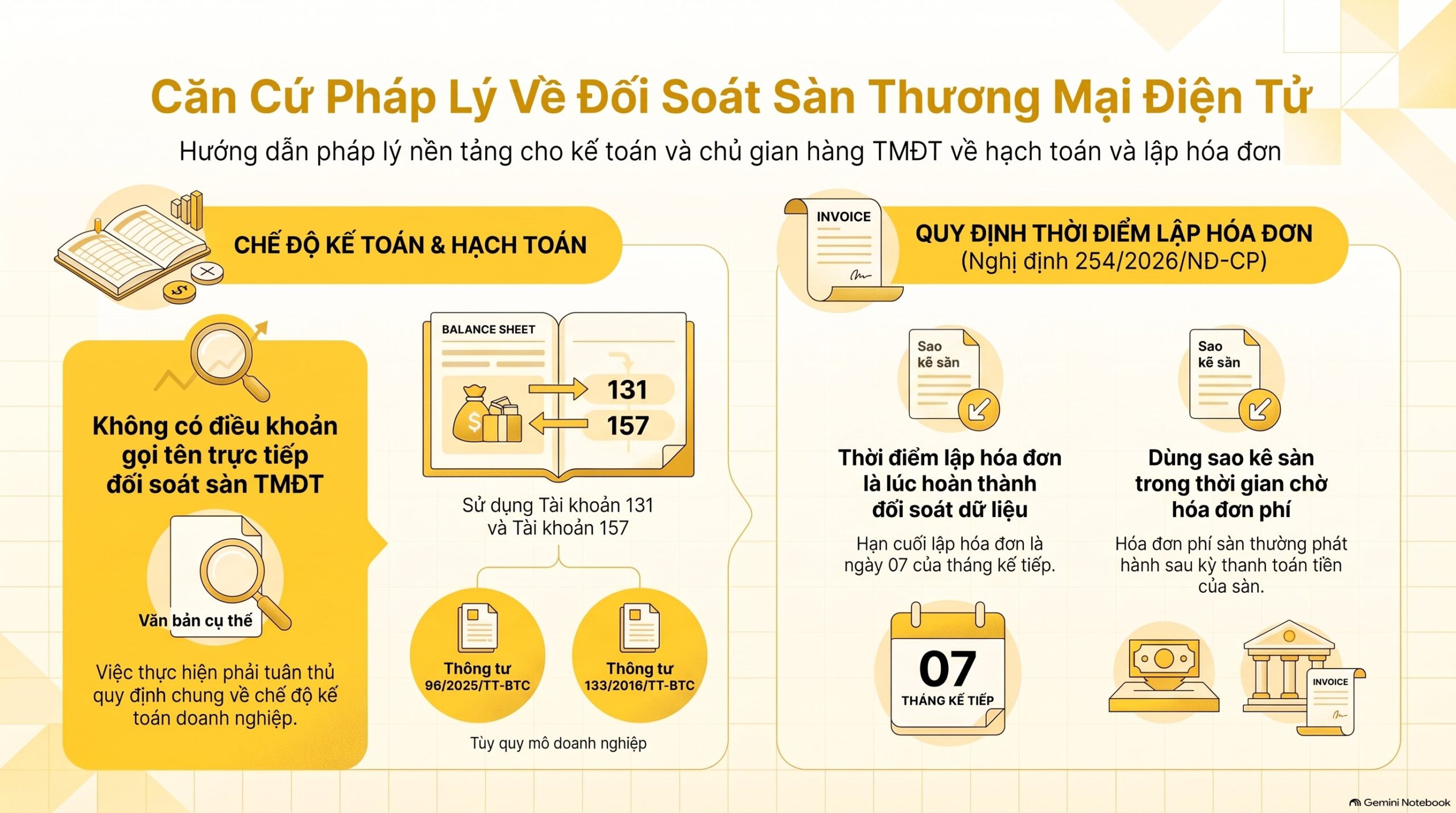 Đối soát sàn TMĐT ghi thế nào, hạch toán thế nào mới nhất 2026