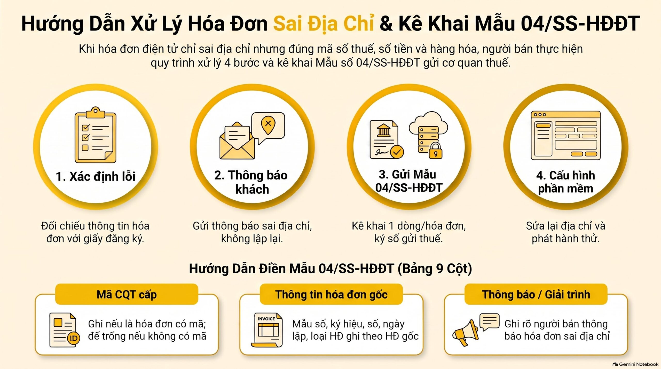 Hóa đơn sai địa chỉ ghi thế nào, xử lý ra sao? Mới nhất 2026