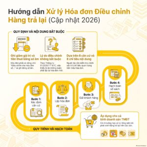 Hóa đơn điều chỉnh hàng trả lại ghi số âm khi khách trả hàng trên sàn thương mại điện tử