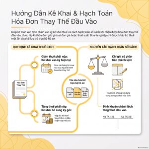 Hóa đơn thay thế đầu vào hạch toán và kê khai theo kỳ