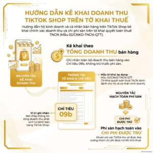 Kê khai doanh thu TikTok ở chỉ tiêu 09b trên tờ khai quyết toán thuế TNCN mẫu 02/CNKD-TNCN-QTT của hộ kinh doanh