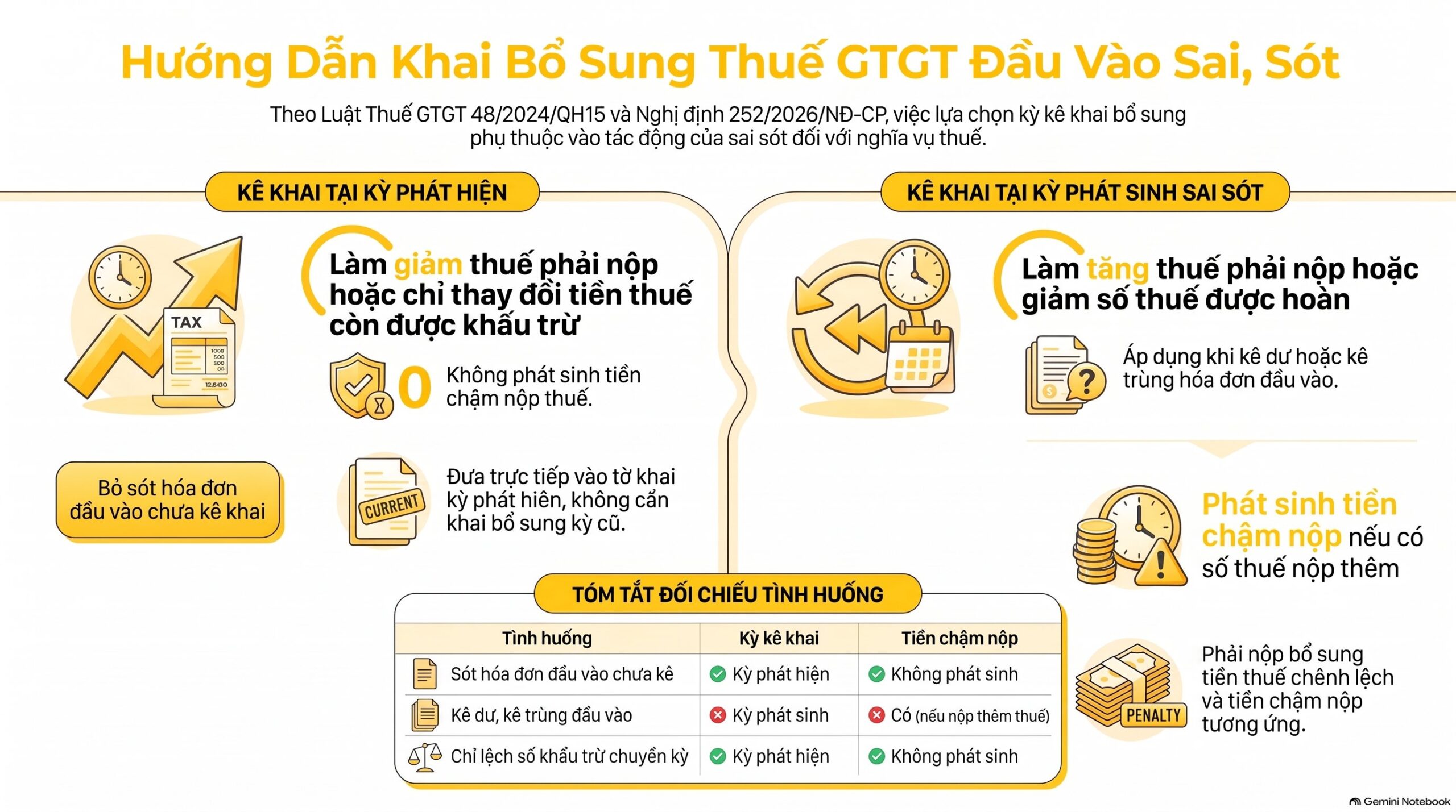 Khai bổ sung thuế GTGT: 6 bước xử lý đầu vào sai, sót mới nhất 2026